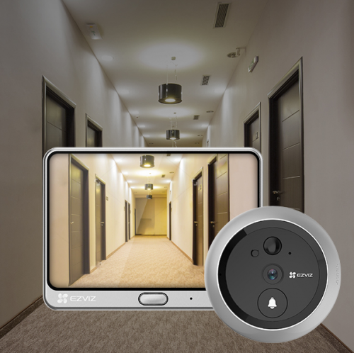 جرس و عدسة الباب الذكية لاسلكية Ezviz DP2C