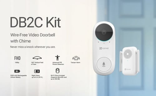 جرس باب مع كاميرا واي فاي DB2C