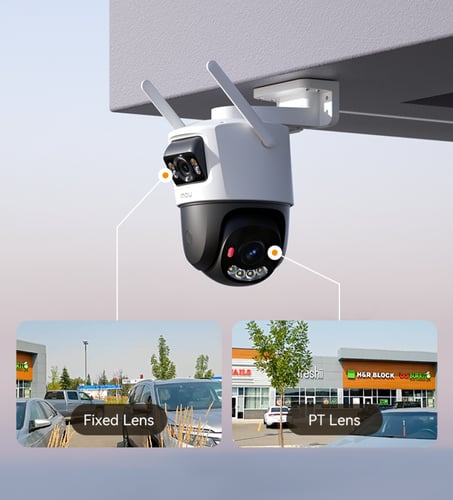 كاميرا مراقبة واي فاي خارجيه متحركة عدستين ثنائية...