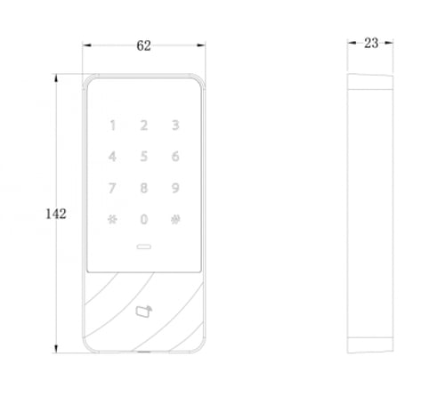 جهاز التحكم بالدخول والخروج للأبواب - قفل ذكي