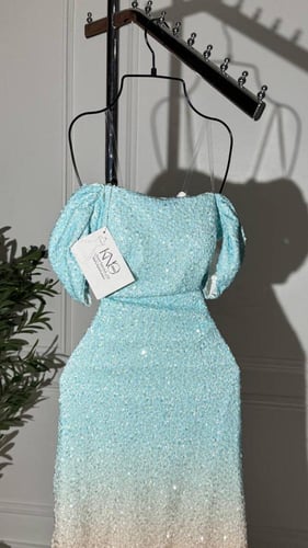 فستان سهره استرتش ملون مموج