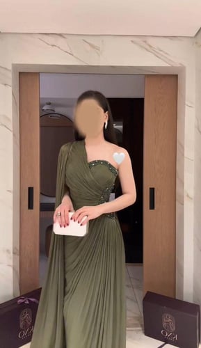 فستان كرنكل بتطريز يدوي مباشر فاخر