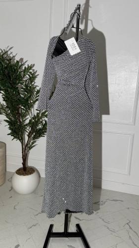 فستان مخصر طويل بقماش الاسترتش