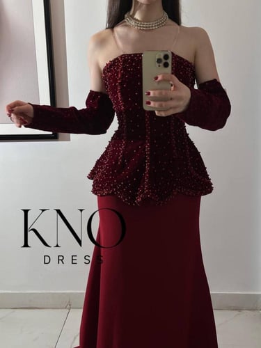 فستان جوخ شتوي بفصوص ولول ولمسة باربي فاخرة