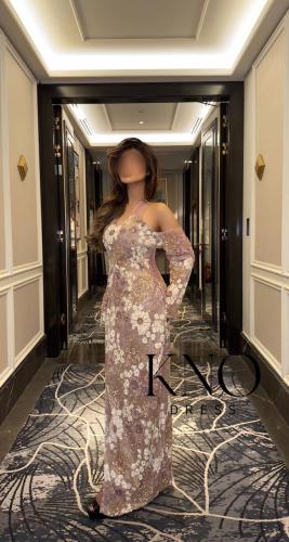 فستان ورود ترتر فاخر بجورجيت أنيق ساحر