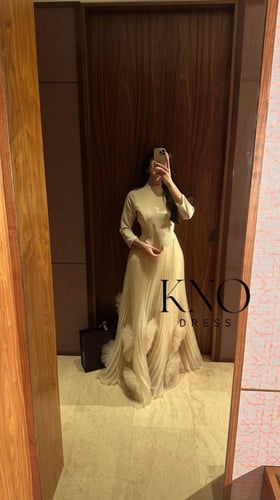 فستان بايري بليسيه فاخر بلمسة ورد ناعمة