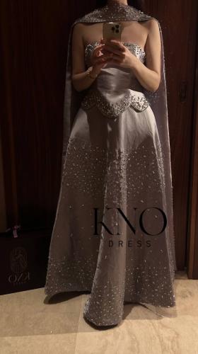 فستان موف ميكادو فاخر بتطريز يدوي مثالي