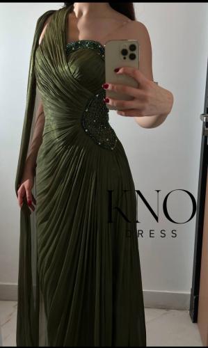 فستان كرنكل بتطريز يدوي مباشر فاخر