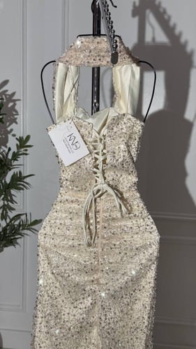 فستان سهره بيج كردانة لول وترتر