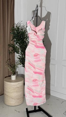 فستان ريلان مخصر بدون اكمام