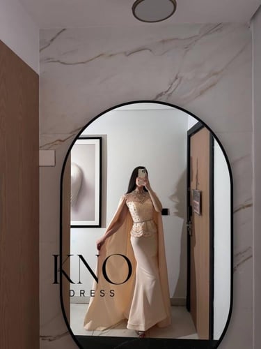 فستان الخامة باربي مع تطريز يدوي مباشر فاخر