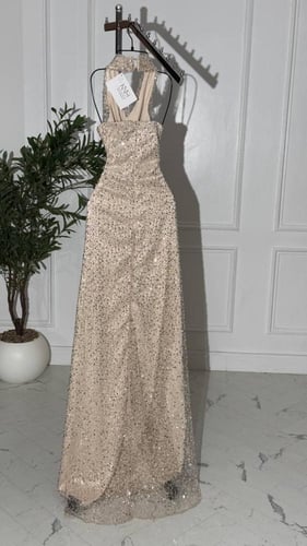 فستان سهره بيج كردانة خاصة فاخرة