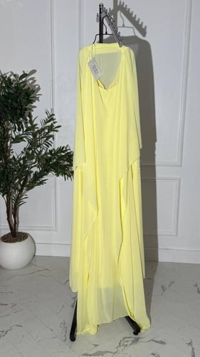 فستان طويل بقطعتين مع فصوص و لول