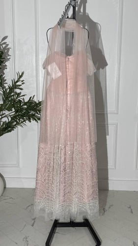 فستان سهره بسلاسل شك مع تل