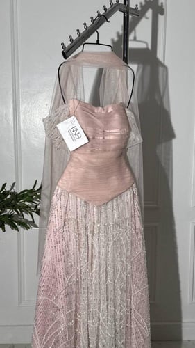 فستان سهره بسلاسل شك مع تل