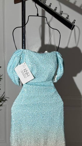 فستان سهره استرتش ملون مموج