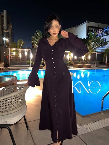 فستان جولي عودي غامق