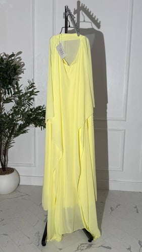 فستان طويل بقطعتين مع فصوص و لول