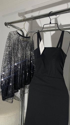 فستان ميس اسود طويل