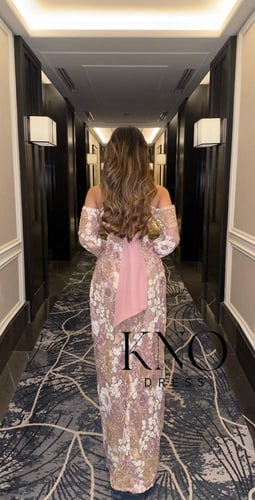 فستان ورود ترتر فاخر بجورجيت أنيق ساحر