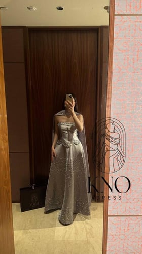 فستان موف ميكادو فاخر بتطريز يدوي مثالي