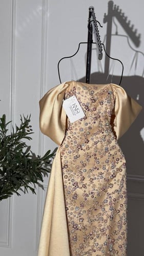 فستان ميكادو بيج مع كلفة الوان خرز