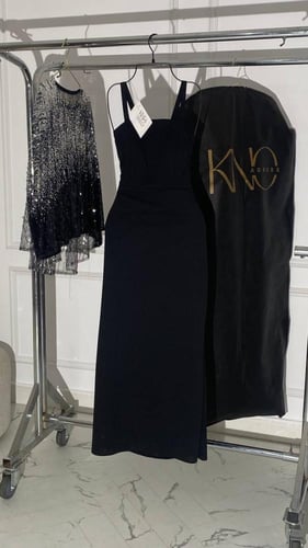 فستان ميس اسود طويل