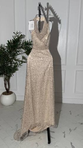 فستان سهره بيج كردانة خاصة فاخرة