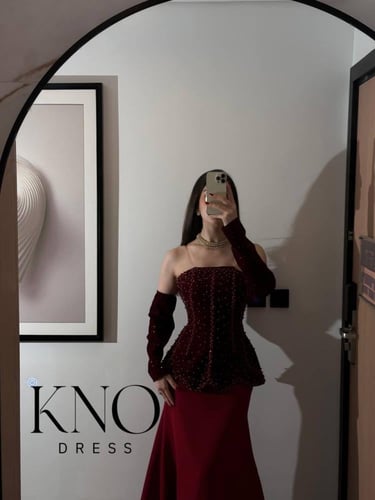 فستان جوخ شتوي بفصوص ولول ولمسة باربي فاخرة