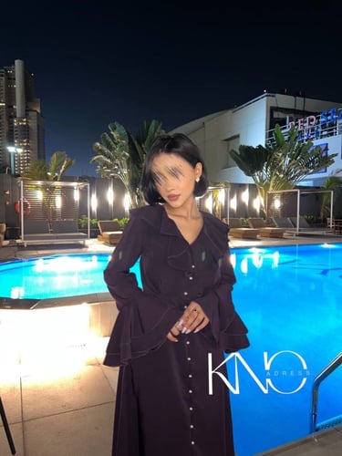 فستان جولي عودي غامق