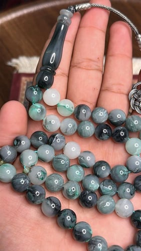 بكلايت زبرجدي فضة