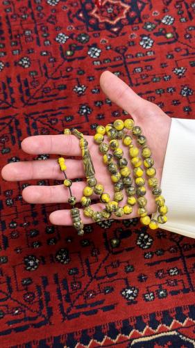 سبحة بكلايت رخامي أصفر