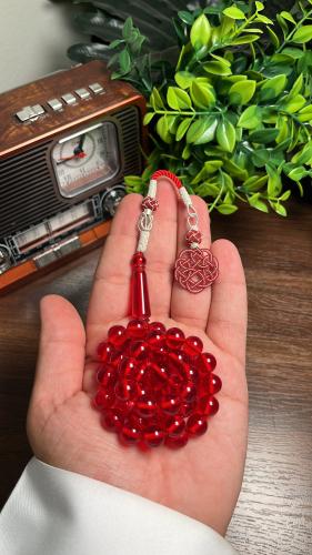 سبحة بكلايت طربزونة احمر مكحّل