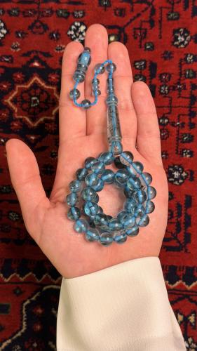 مسبحة سماوي مموج