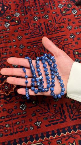 مسبحة بكلايت رخامي ازرق