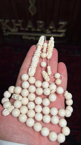 مسبحة عاج فيل دائري منقوش