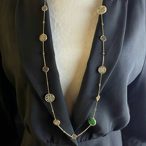 طقم حلق وسلسال طويل