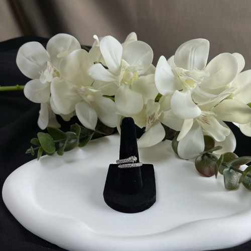 خاتم فضي تصميم ( cartier )