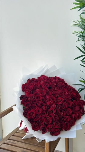 بوكيه ورد فاخر 100 ورده