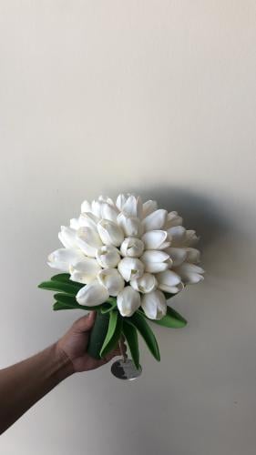 مسكة ورد توليب صناعي