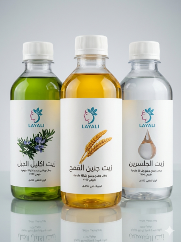زيت الجلسرين+ زيت جنين القمح + زيت الجوجوبا