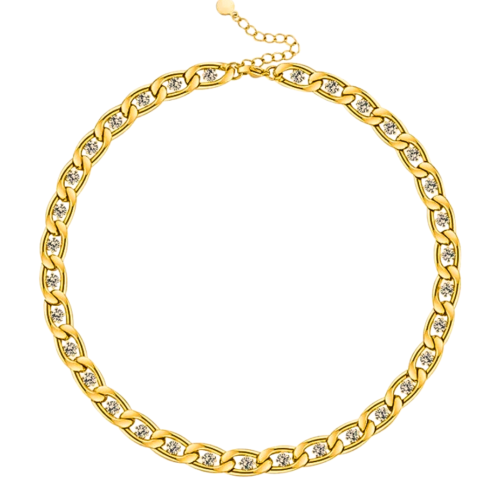 عقد Gilded Zirconia