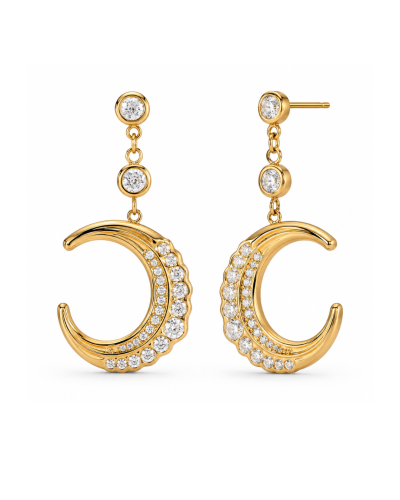 أقراط Crystal Crescent