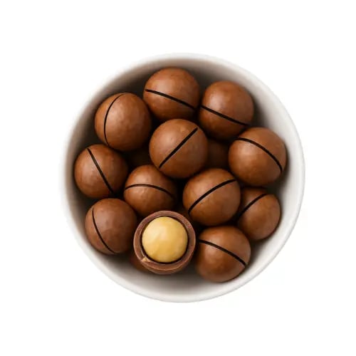 جوز المكاديمة بالقشر