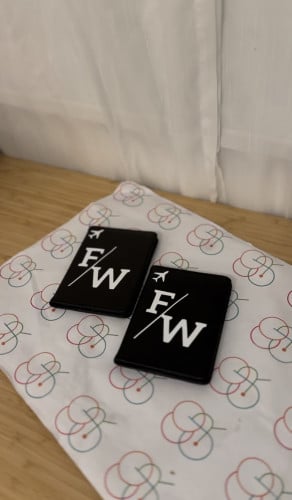 Passport cover with the name