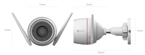 EZVIZ CS-C3TN 3MP 2.8mm IP67 Fixed WiFi Smart Came...