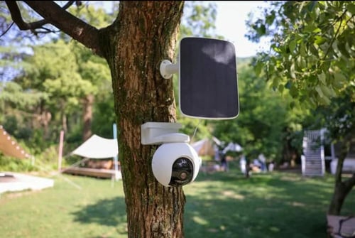 3MP | كاميرا مراقبة خارجية متحركة تعمل بالبطارية ت...