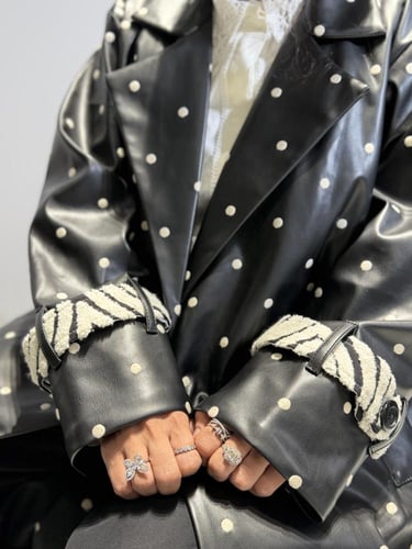Leather polka dots