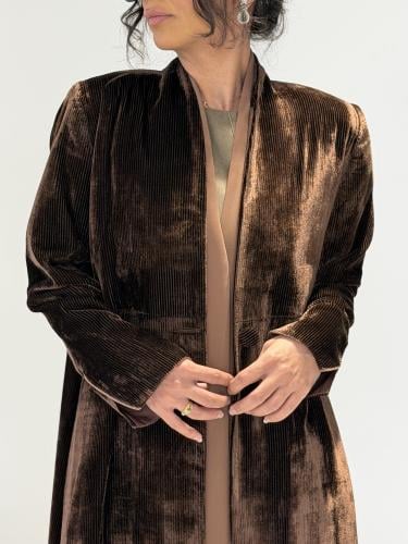Velvet brown suit