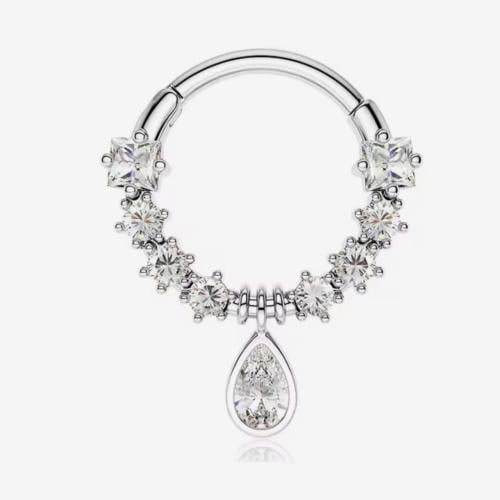 Stainless steel hoop nose and ear piercing